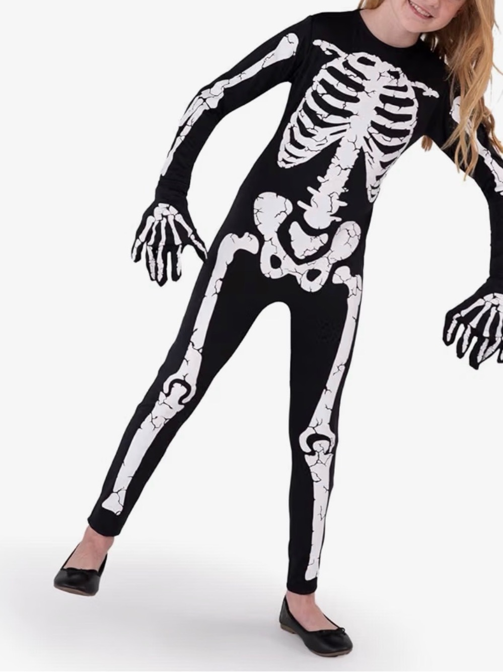 Old Navy Black & White Skeleton Jumpsuit Costume